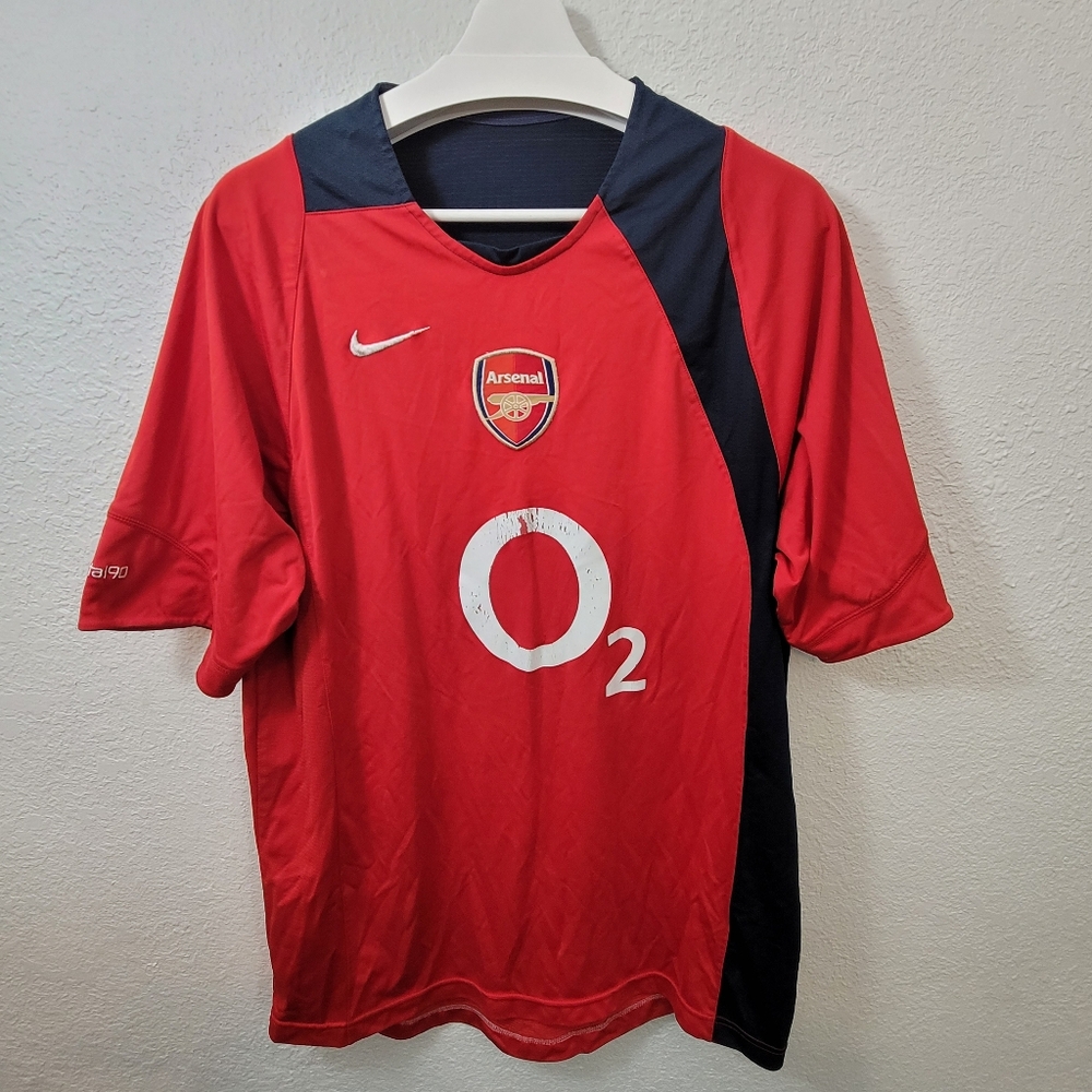 Vintage Nike Arsenal Total 90 Training Soccer Jersey 2004-2005 XL